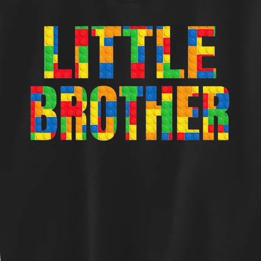 Little Brother Brick Master Builder Building Blocks Family Kids Sweatshirt