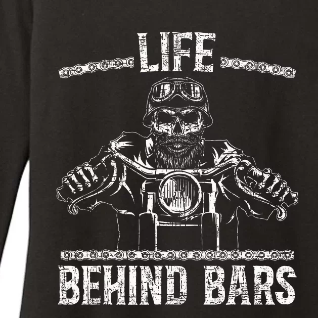 Life Behind Bars Biker Motorcycle Womens CVC Long Sleeve Shirt