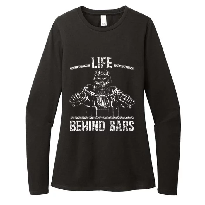 Life Behind Bars Biker Motorcycle Womens CVC Long Sleeve Shirt