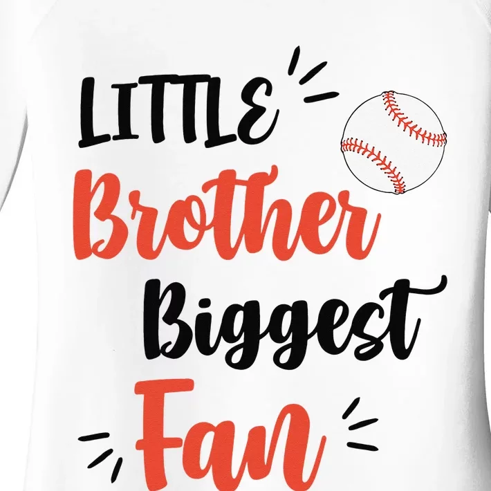 Little Brother Biggest Fan Baseball Season Women's Perfect Tri Tunic Long Sleeve Shirt