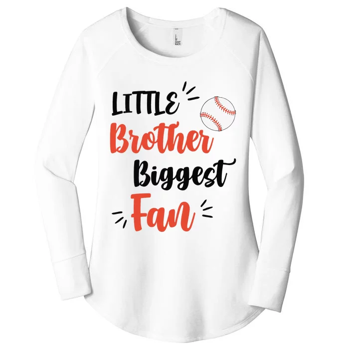 Little Brother Biggest Fan Baseball Season Women's Perfect Tri Tunic Long Sleeve Shirt