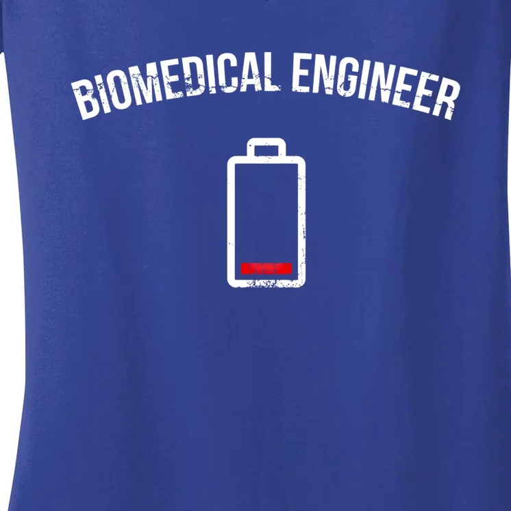 Low Battery Biomedical Engineer Engineering Professional Cute Gift Women's V-Neck T-Shirt