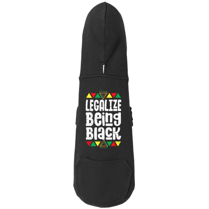 Legalize Being Black History Month Activist Tribal Doggie 3-End Fleece Hoodie