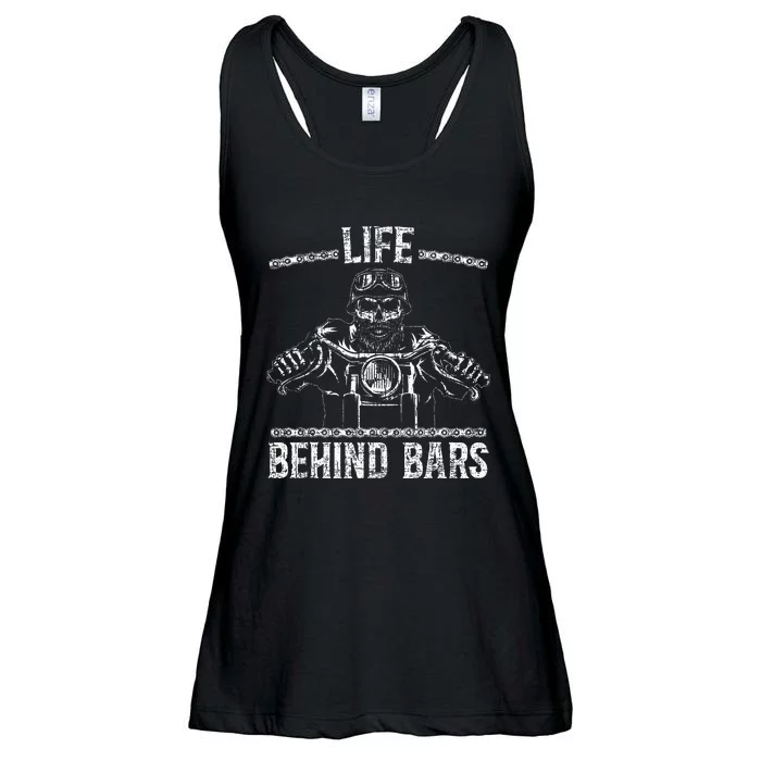 Life Behind Bars Biker Motorcycle Ladies Essential Flowy Tank