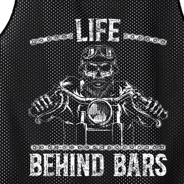 Life Behind Bars Biker Motorcycle Mesh Reversible Basketball Jersey Tank