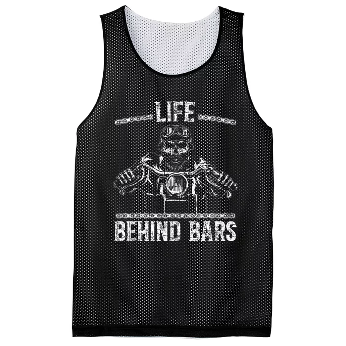 Life Behind Bars Biker Motorcycle Mesh Reversible Basketball Jersey Tank