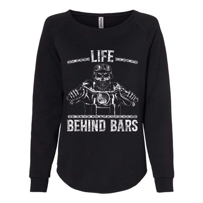 Life Behind Bars Biker Motorcycle Womens California Wash Sweatshirt