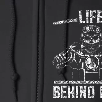 Life Behind Bars Biker Motorcycle Full Zip Hoodie