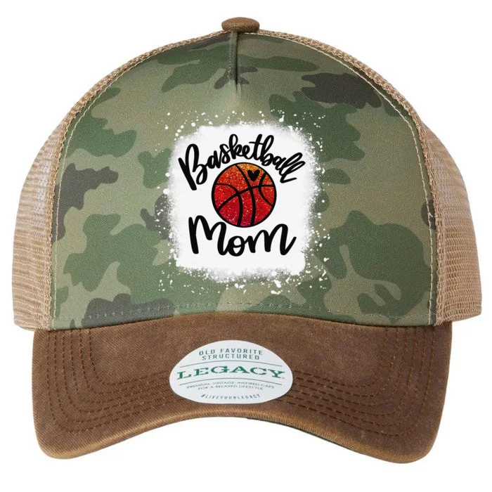 Leopard Bleached Basketball Mom Game Day Gift Legacy Tie Dye Trucker Hat