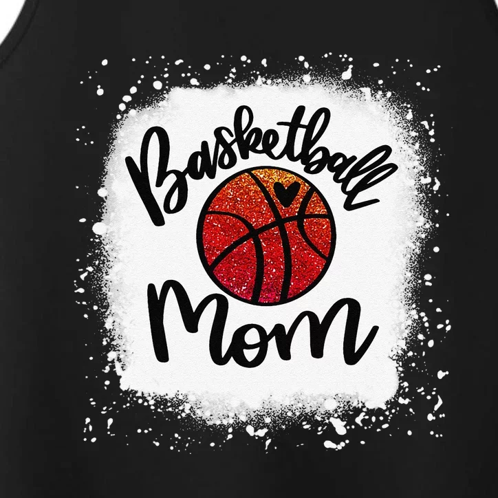 Leopard Bleached Basketball Mom Game Day Gift Performance Tank