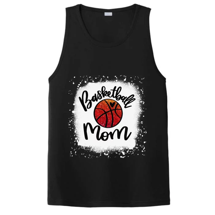 Leopard Bleached Basketball Mom Game Day Gift Performance Tank