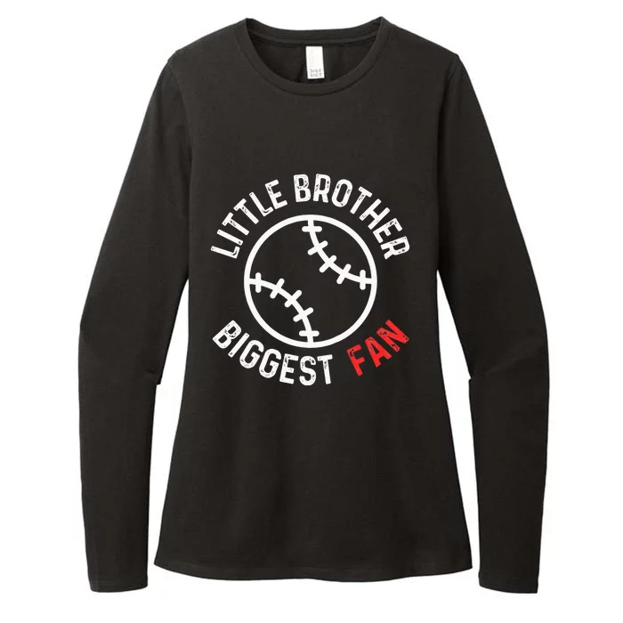 Little Brother Biggest Fan Baseball Season Womens CVC Long Sleeve Shirt