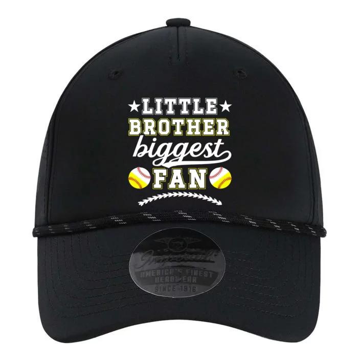 Little Brother Biggest Fan Softball Baseball Brother Gift Performance The Dyno Cap