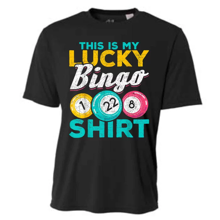 Lucky Bingo Bingo Player Hobby Gambling Funny Bingo Cooling Performance Crew T-Shirt