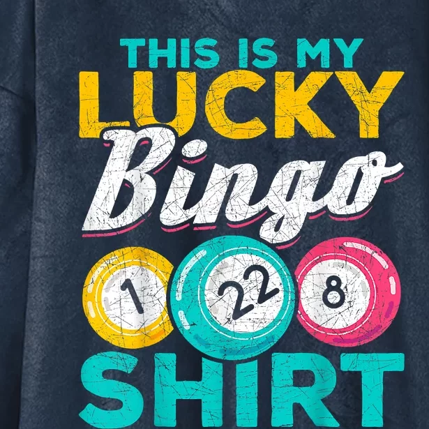 Lucky Bingo Bingo Player Hobby Gambling Funny Bingo Hooded Wearable Blanket