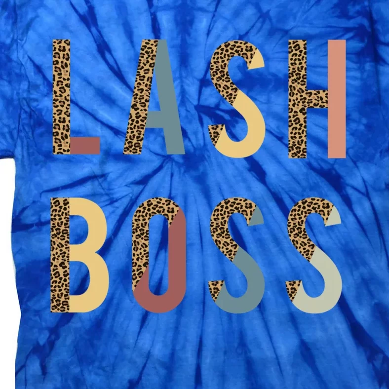 Lash Babe Boss Hustler Artist Tech Eyelash Extention Leopard Gift Tie-Dye T-Shirt