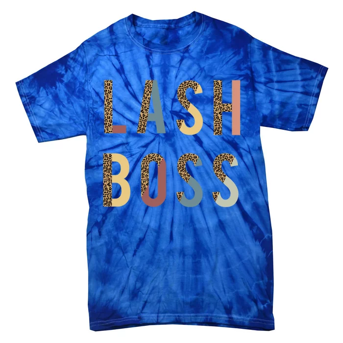 Lash Babe Boss Hustler Artist Tech Eyelash Extention Leopard Gift Tie-Dye T-Shirt