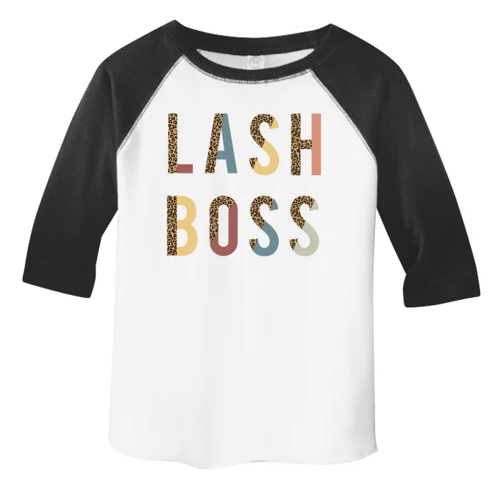 Lash Babe Boss Hustler Artist Tech Eyelash Extention Leopard Gift Toddler Fine Jersey T-Shirt