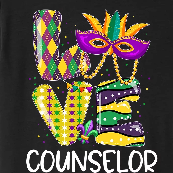 Leopard Beads Bling Love Counselor Mardi Gras Costume ChromaSoft Performance T-Shirt