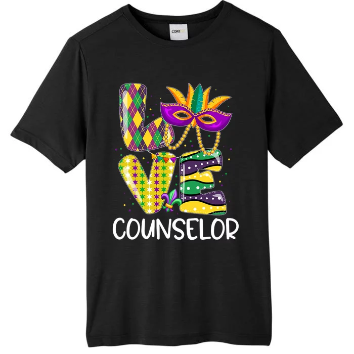 Leopard Beads Bling Love Counselor Mardi Gras Costume ChromaSoft Performance T-Shirt