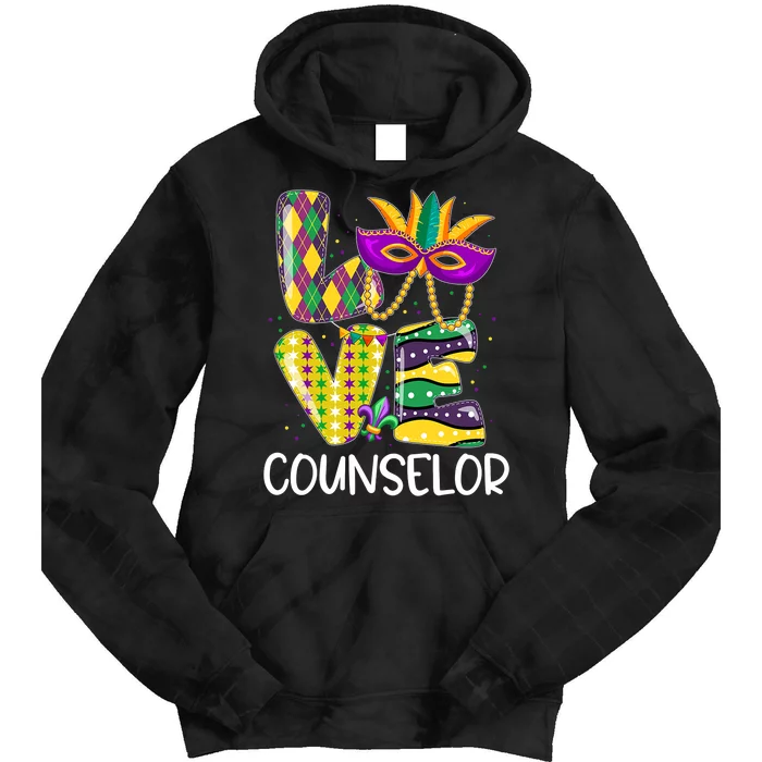 Leopard Beads Bling Love Counselor Mardi Gras Costume Tie Dye Hoodie