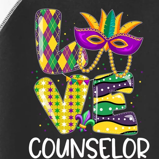 Leopard Beads Bling Love Counselor Mardi Gras Costume Toddler Fine Jersey T-Shirt