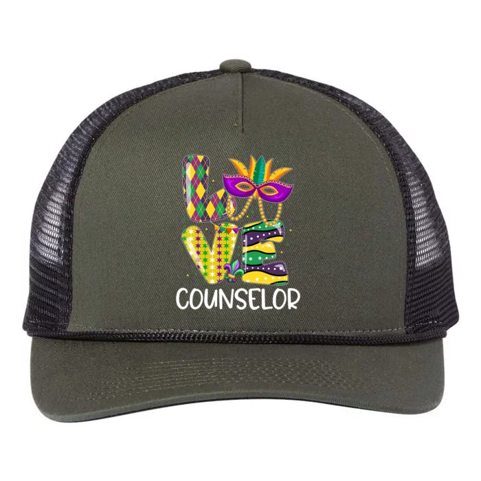 Leopard Beads Bling Love Counselor Mardi Gras Costume Retro Rope Trucker Hat Cap