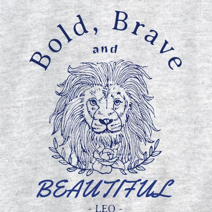 Leo Bold Brave Beautiful Zodiac Design Kids Sweatshirt