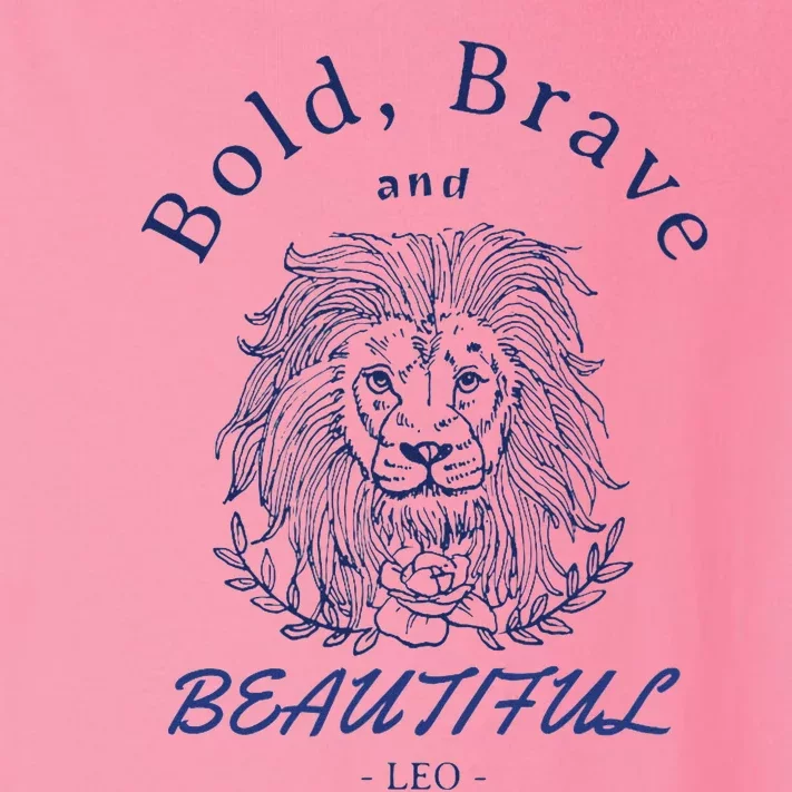 Leo Bold Brave Beautiful Zodiac Design Toddler Long Sleeve Shirt