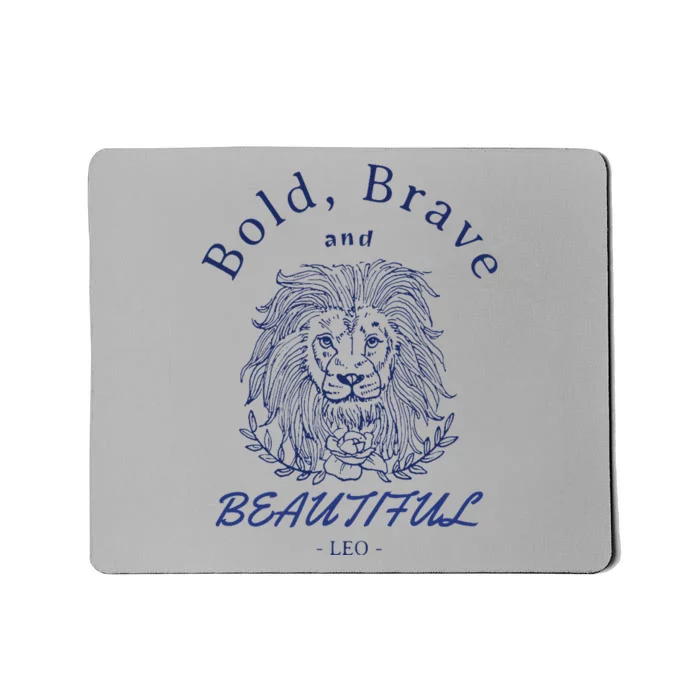 Leo Bold Brave Beautiful Zodiac Design Mousepad