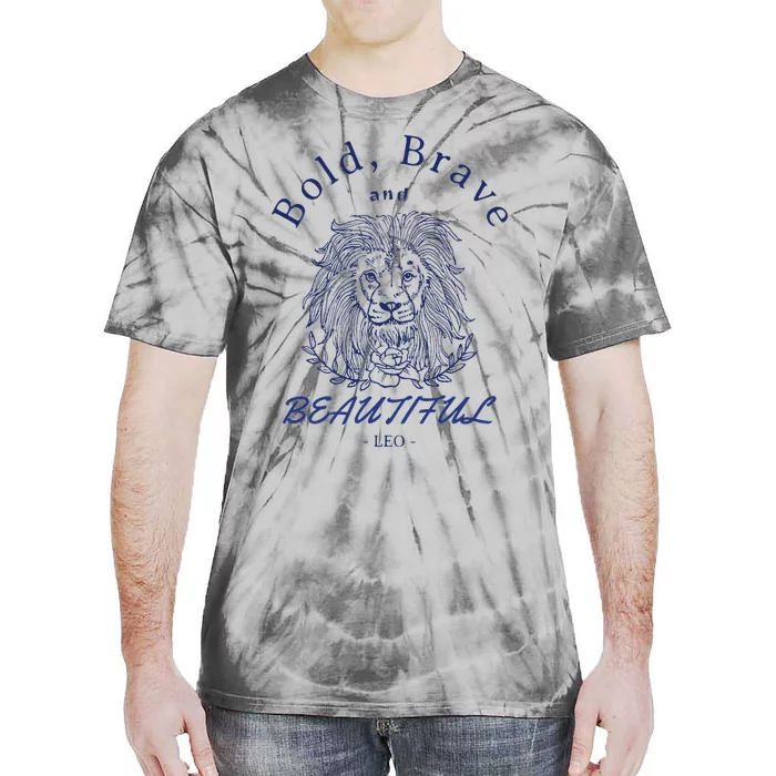 Leo Bold Brave Beautiful Zodiac Design Tie-Dye T-Shirt