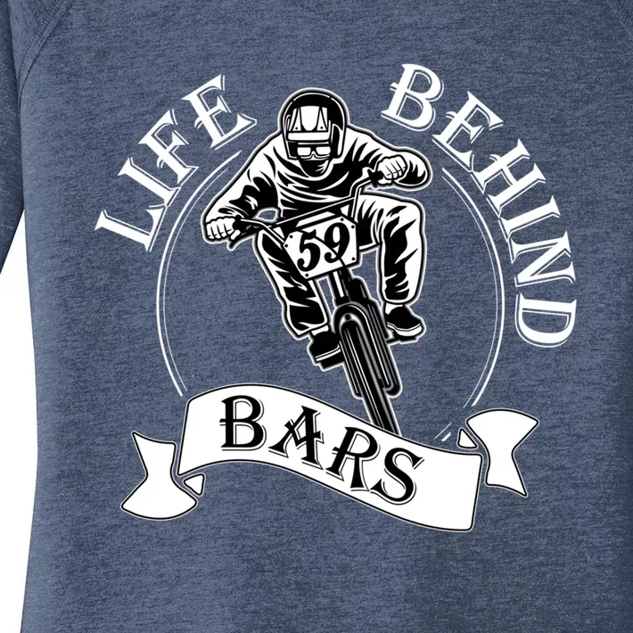 Life Behind Bars Cool Gift Great Bmx Bike Rider / Racer Gift Idea Gift Women's Perfect Tri Tunic Long Sleeve Shirt