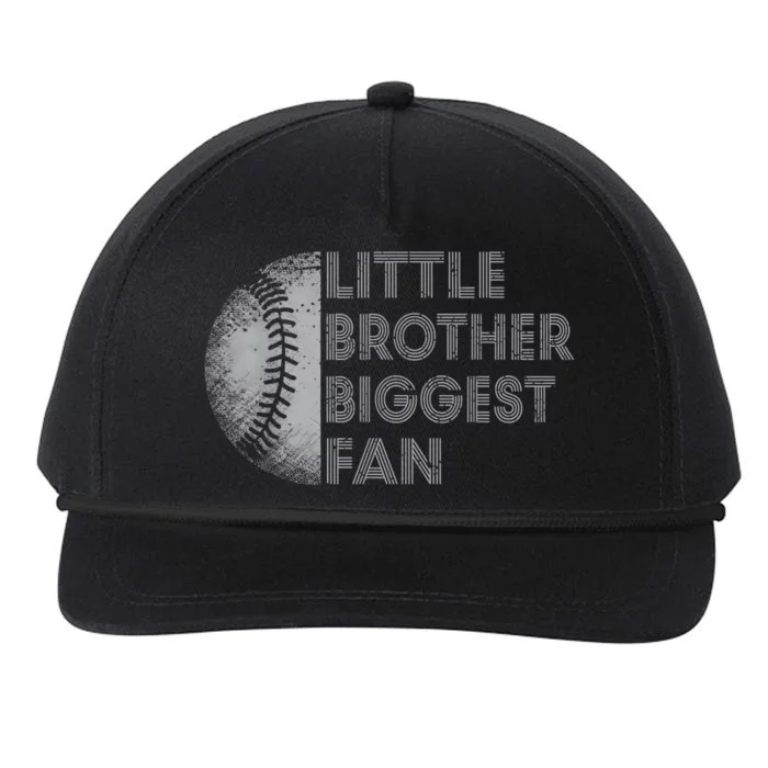 Little Brother Biggest Fan Baseball Season Gift For Snapback Five-Panel Rope Hat