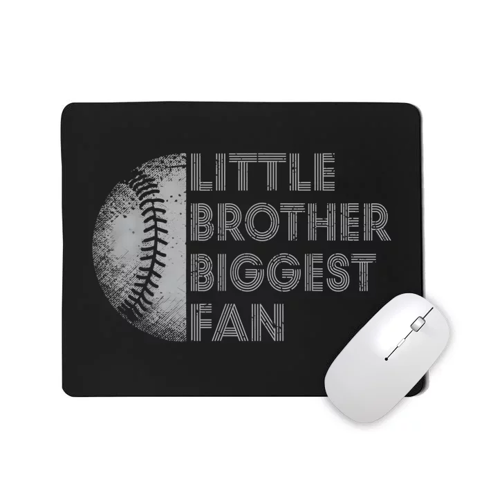 Little Brother Biggest Fan Baseball Season Gift For Mousepad