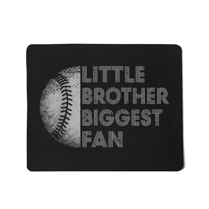 Little Brother Biggest Fan Baseball Season Gift For Mousepad