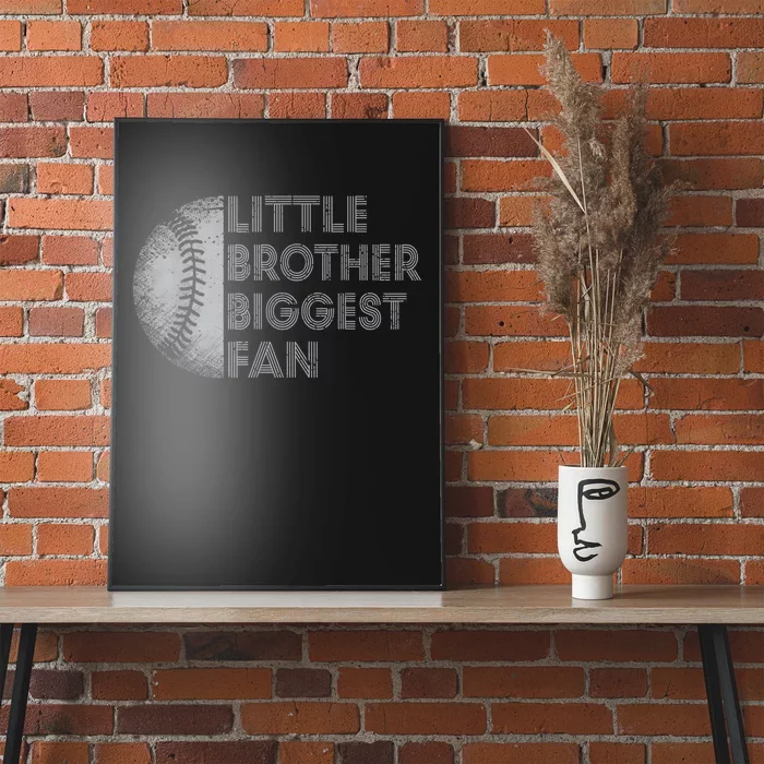 Little Brother Biggest Fan Baseball Season Gift For Poster