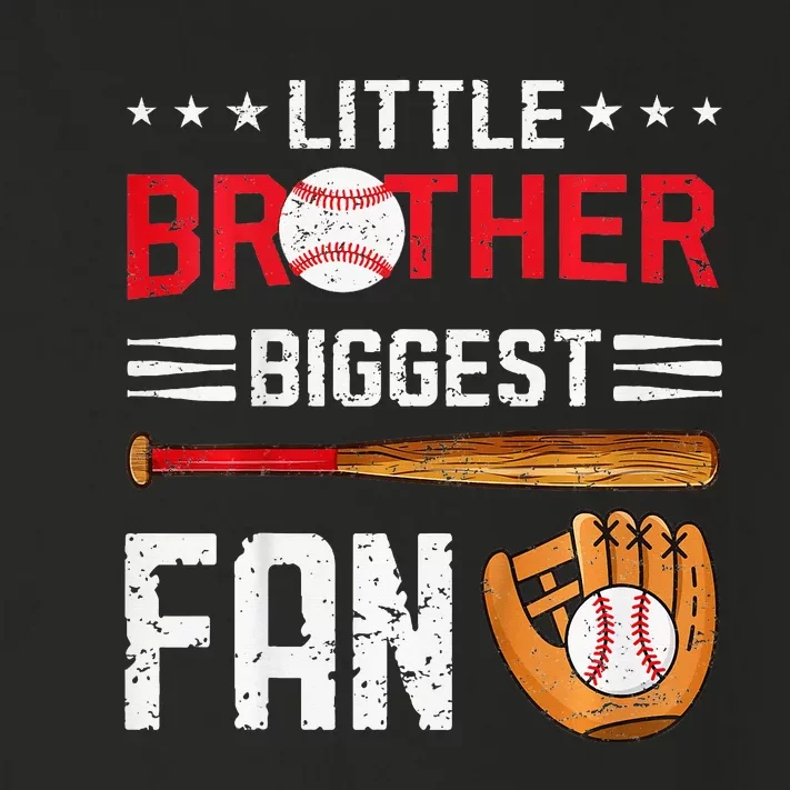 Little Brother Biggest Fan Baseball Family Toddler Long Sleeve Shirt