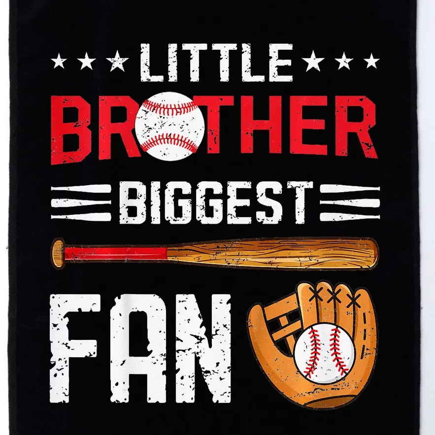 Little Brother Biggest Fan Baseball Family Platinum Collection Golf Towel