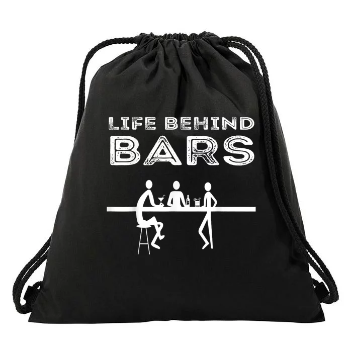 Life Behind Bars Bartender Drawstring Bag