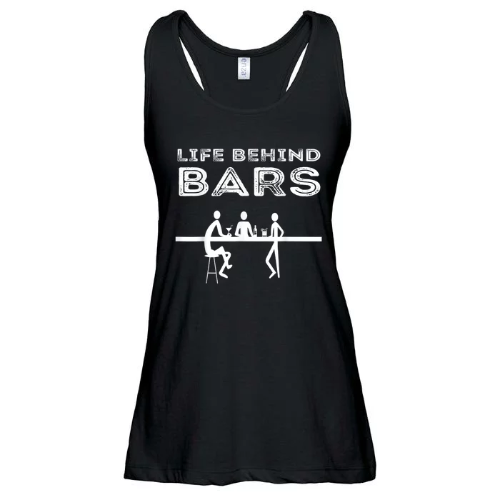 Life Behind Bars Bartender Ladies Essential Flowy Tank