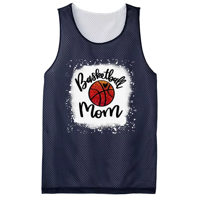 Leopard Bleached Basketball Mom Game Day Gift Mesh Reversible Basketball Jersey Tank