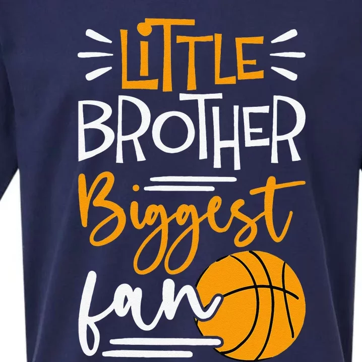 Little Brother Biggest Fan funny player Basketball Sueded Cloud Jersey T-Shirt