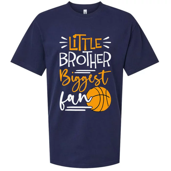 Little Brother Biggest Fan funny player Basketball Sueded Cloud Jersey T-Shirt