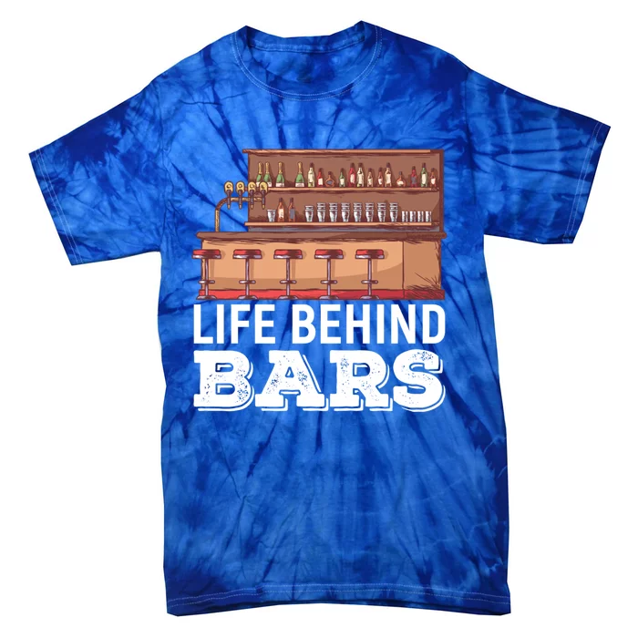 Life Behind Bars Bartender Alcohol Gift Tie-Dye T-Shirt