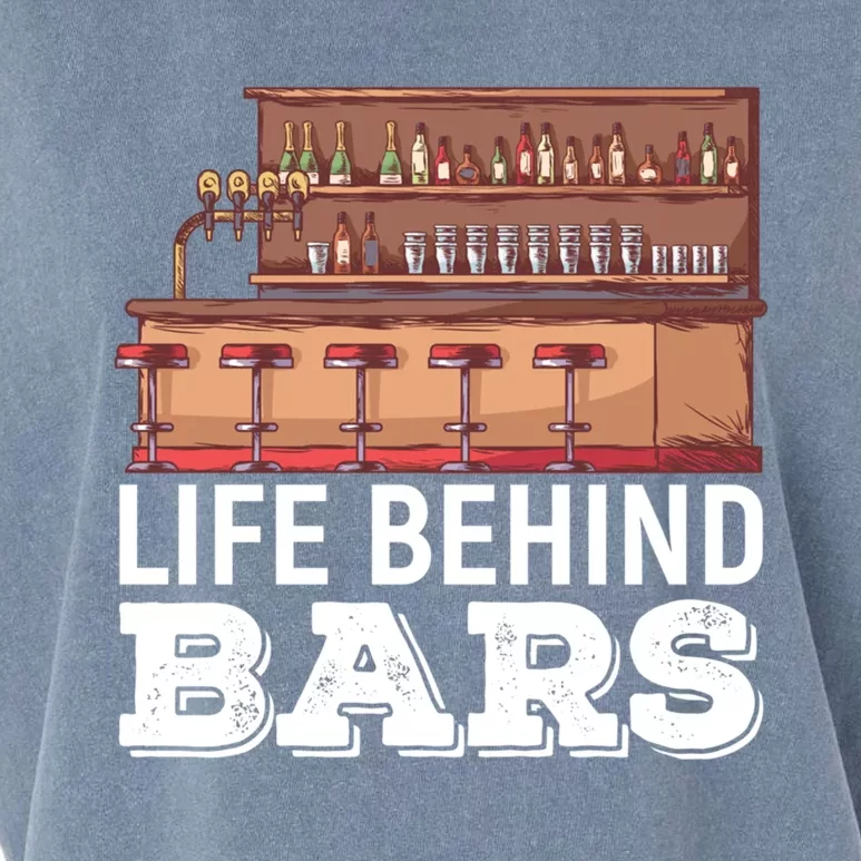 Life Behind Bars Bartender Alcohol Gift Garment-Dyed Women's Muscle Tee