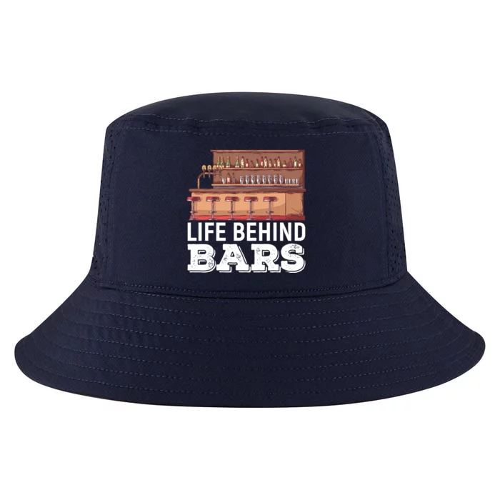 Life Behind Bars Bartender Alcohol Gift Cool Comfort Performance Bucket Hat