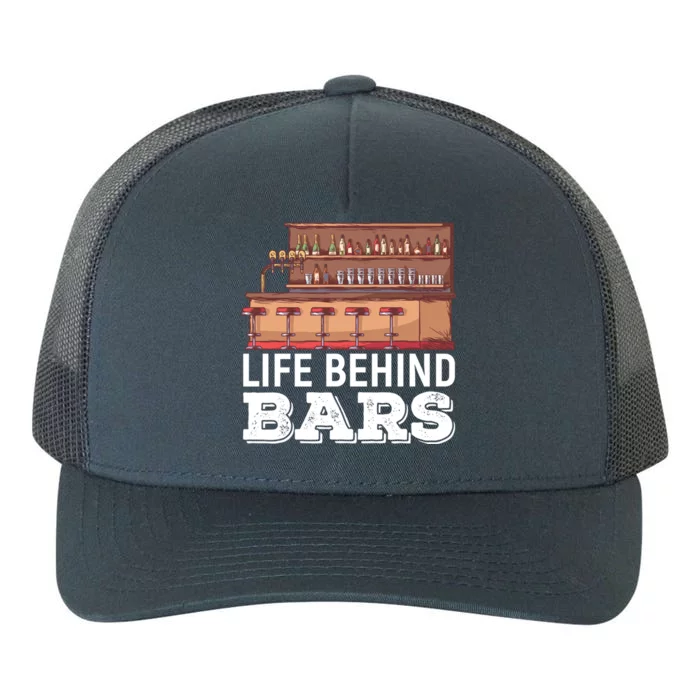 Life Behind Bars Bartender Alcohol Gift Yupoong Adult 5-Panel Trucker Hat