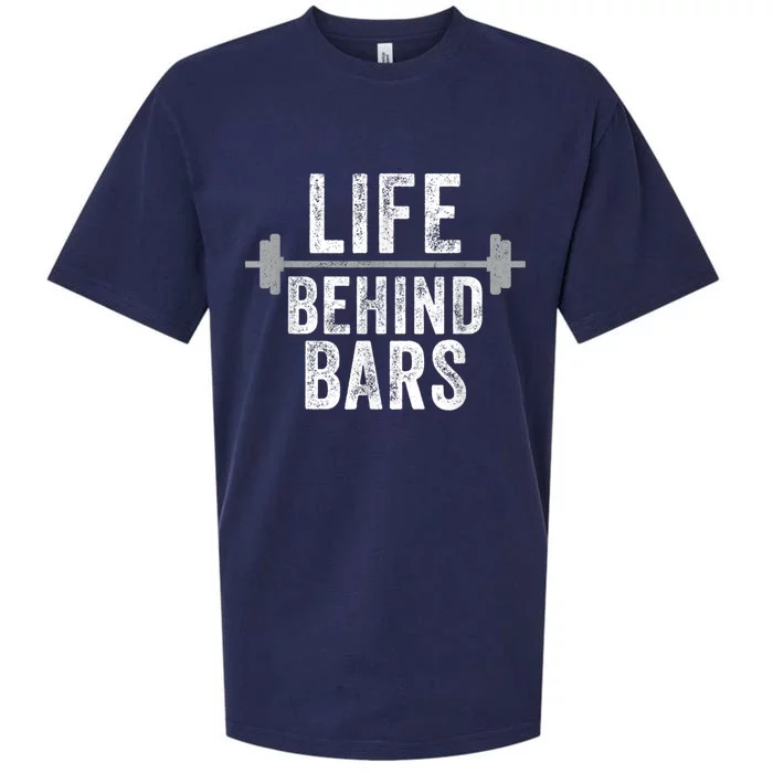 LIfe Behind Bars Weight Lifting Gym Workout Bodybuilding Sueded Cloud Jersey T-Shirt