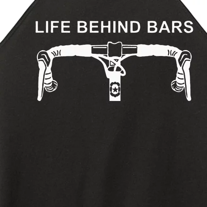 LIFE BEHIND BARS Funny Cycling Biking Women’s Perfect Tri Rocker Tank