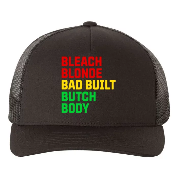 Lovedoveclarke Bleach Blonde Bad Built Botched Body Yupoong Adult 5-Panel Trucker Hat